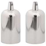Vidaxl lamphouders 2 st nikkel satijn e27