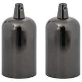 Vidaxl lamphouders 2 st glanzend zwart e27