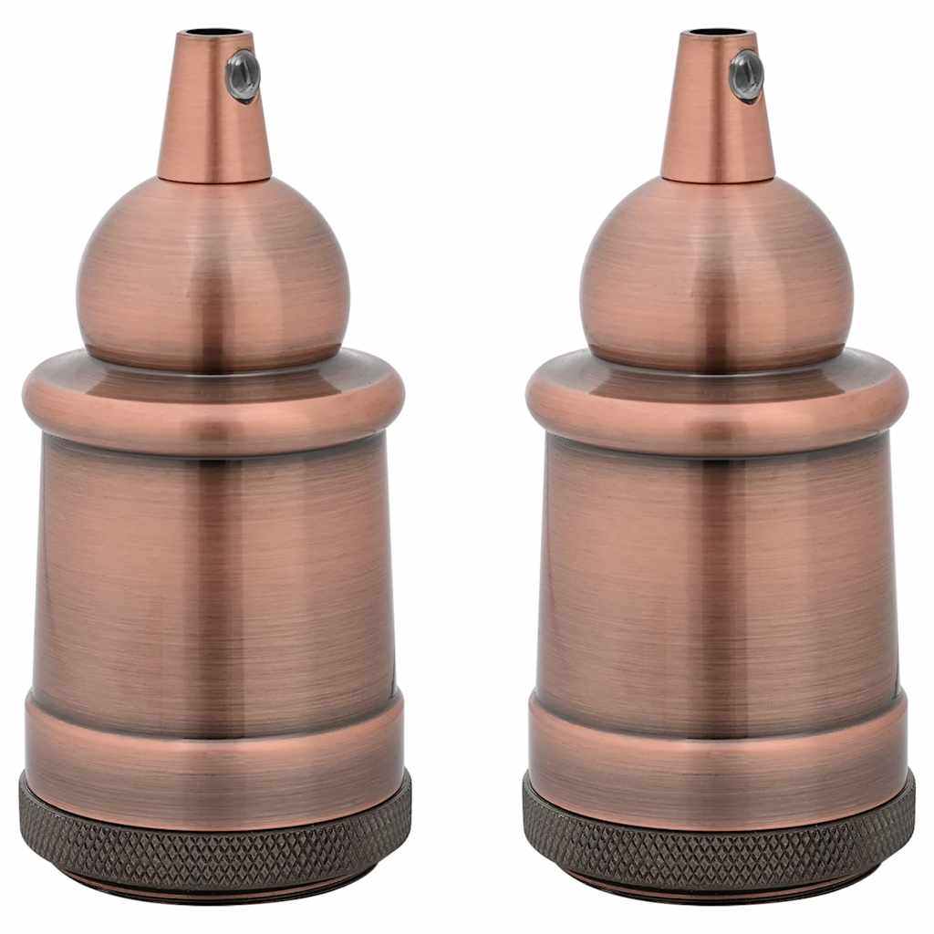 Vidaxl lamphouders 2 st rood brons e27