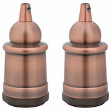 Vidaxl lamphouders 2 st rood brons e27