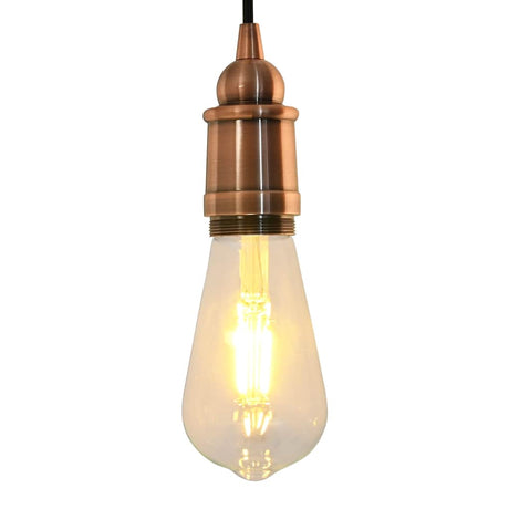 Vidaxl lamphouders 2 st rood brons e27