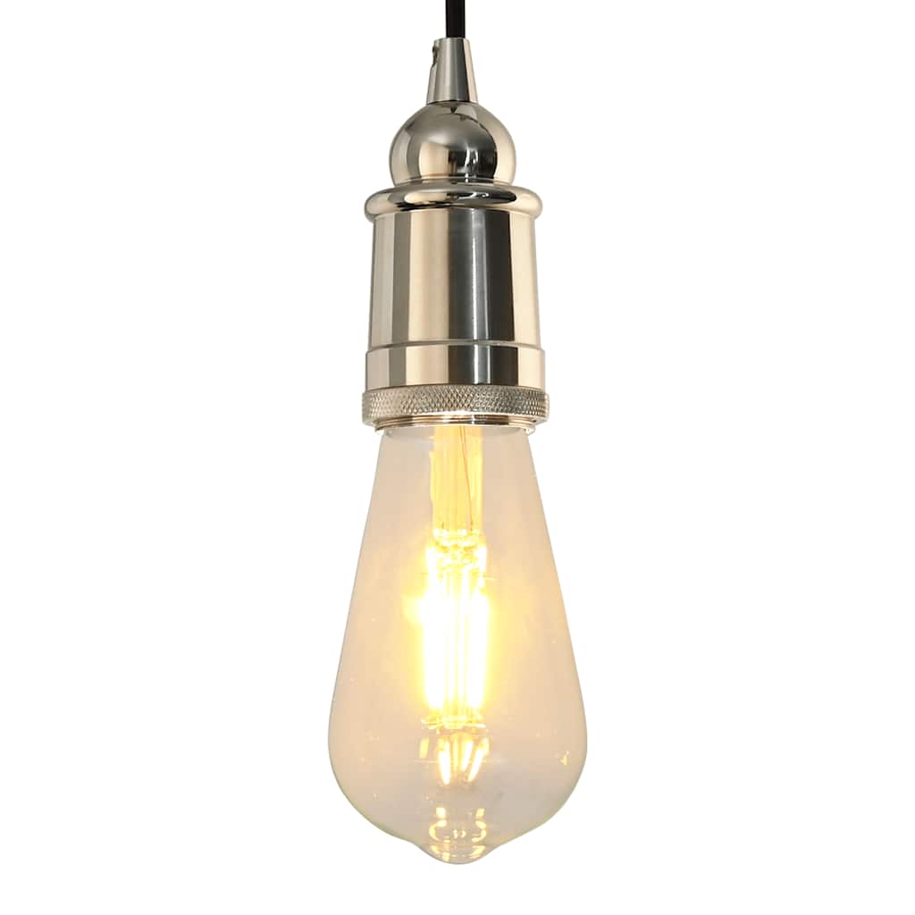 Vidaxl lamphouders 2 st nikkel satijn e27
