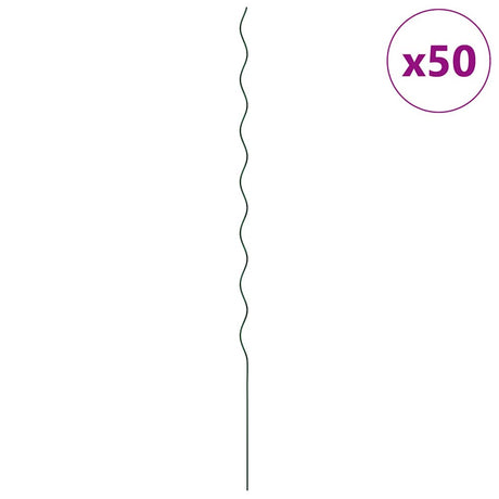 Vidaxl plantondersteuning 50 pcs groen 110 x 0.6 x 0.6 cm staal