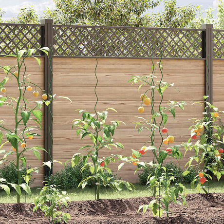 Vidaxl plantondersteuning 5 pcs groen 110 x 0.6 x 0.6 cm staal