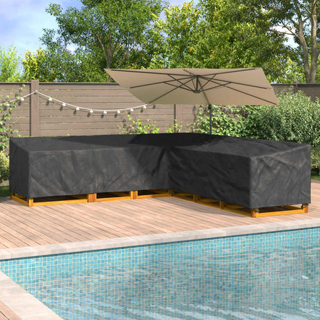 Vidaxl meubelhoes 300 x 300 x 80 cm 210d oxford stof l-vorm waterdicht