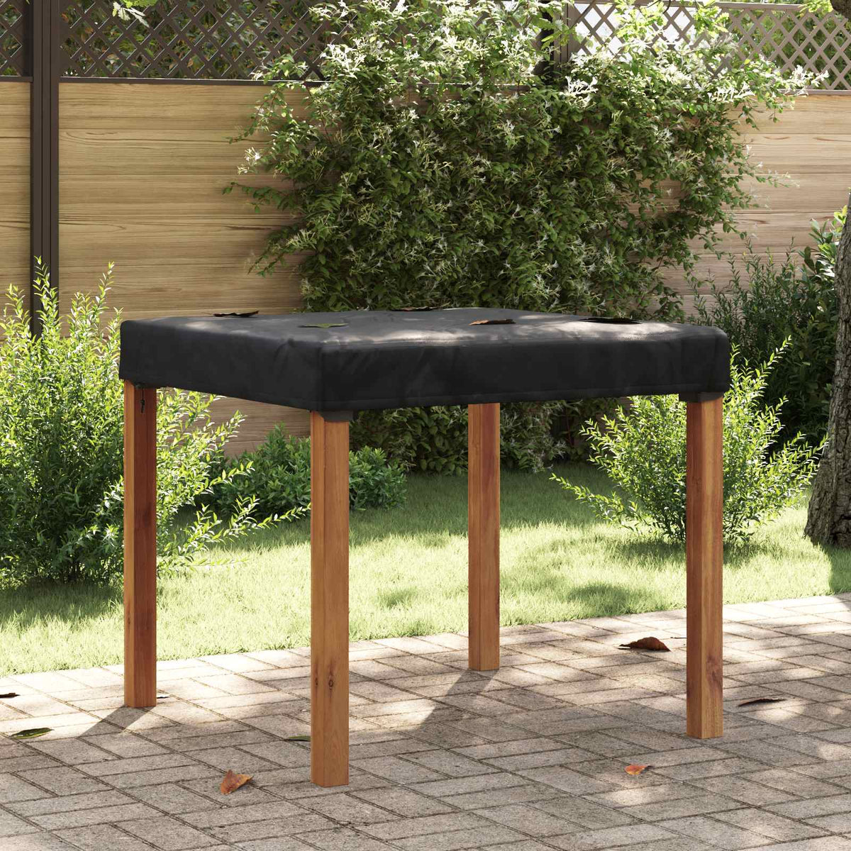 Vidaxl tafel dek 102 x 102 x 15 cm vierkant waterdicht zwart
