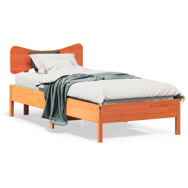 Vidaxl bedframe zonder matras massief grenenhout wasbruin 90x200 cm