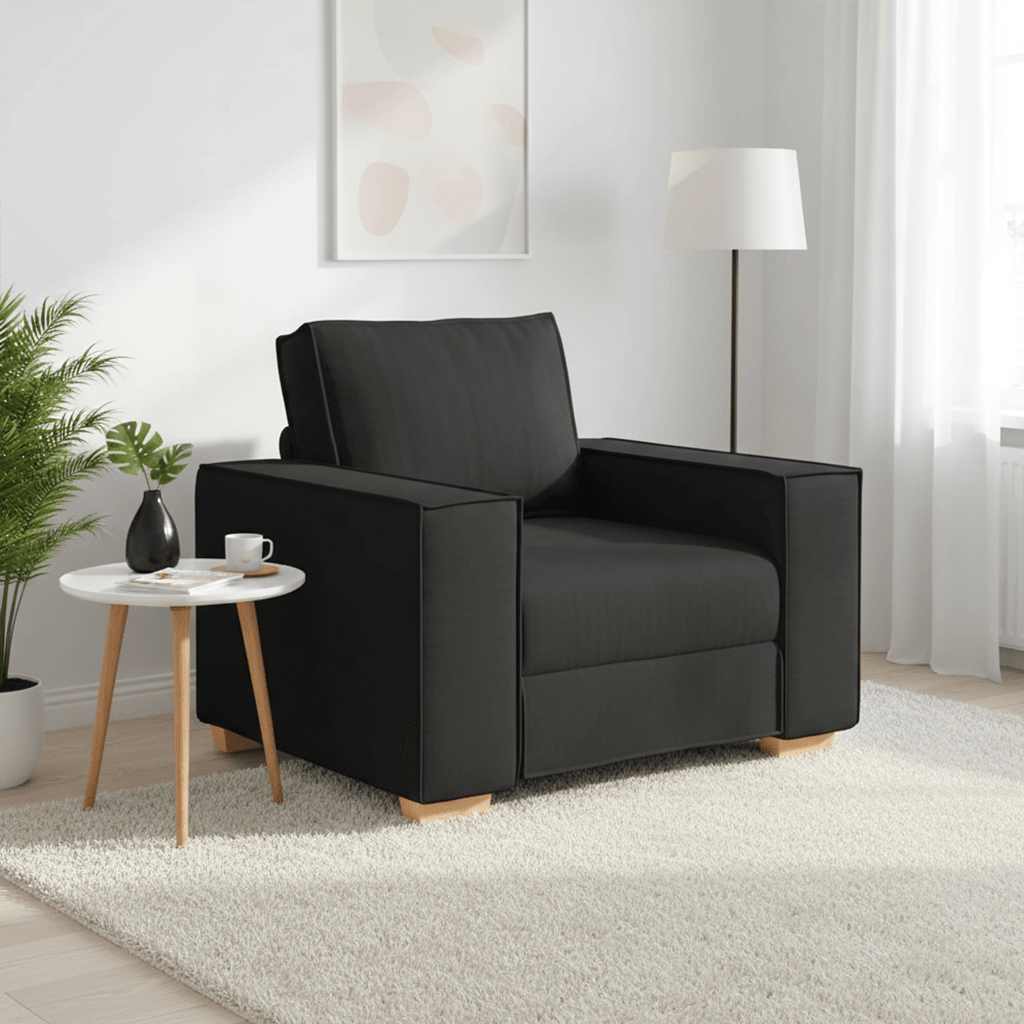 Vidaxl sofa stoel zwart 100x78x84 cm stof