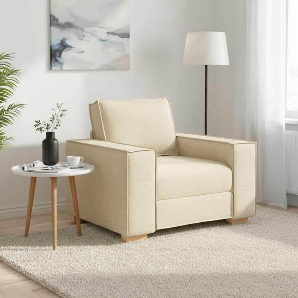 Vidaxl sofa stoel crème 100x78x84 cm stof
