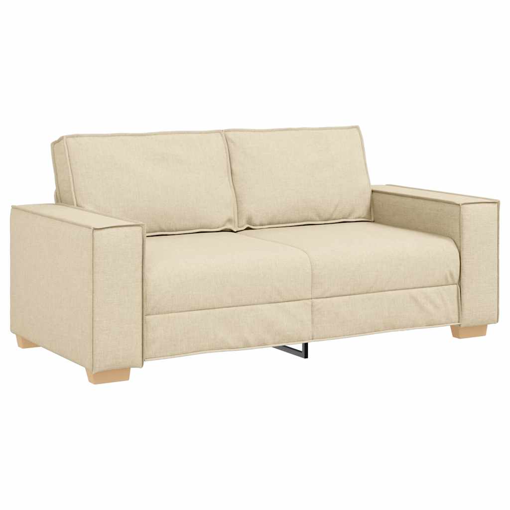 Vidaxl 2-zitsbank crème 180x78x84 cm stof