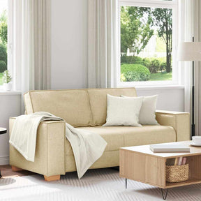 Vidaxl 2-zitsbank crème 180x78x84 cm stof