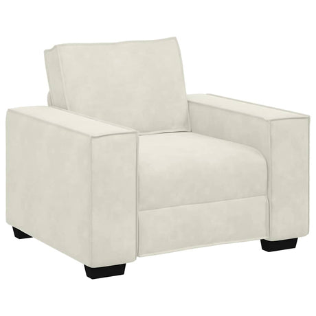 Vidaxl fauteuil crème 100x78x84 cm fluweel