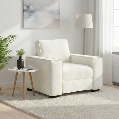 Vidaxl fauteuil crème 100x78x84 cm fluweel