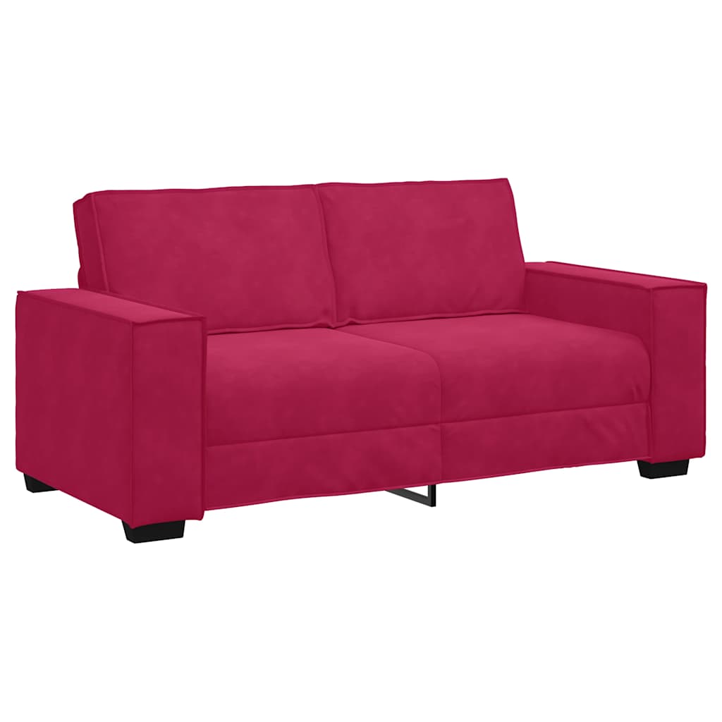 Vidaxl tweezitsbank 180x78x84 cm fluweel wijnrood