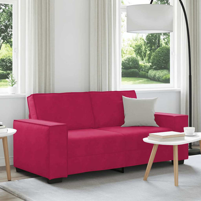 Vidaxl tweezitsbank 180x78x84 cm fluweel wijnrood