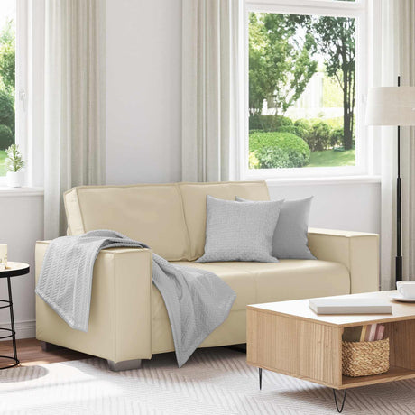 Vidaxl loveseat crème 160 cm nep leer