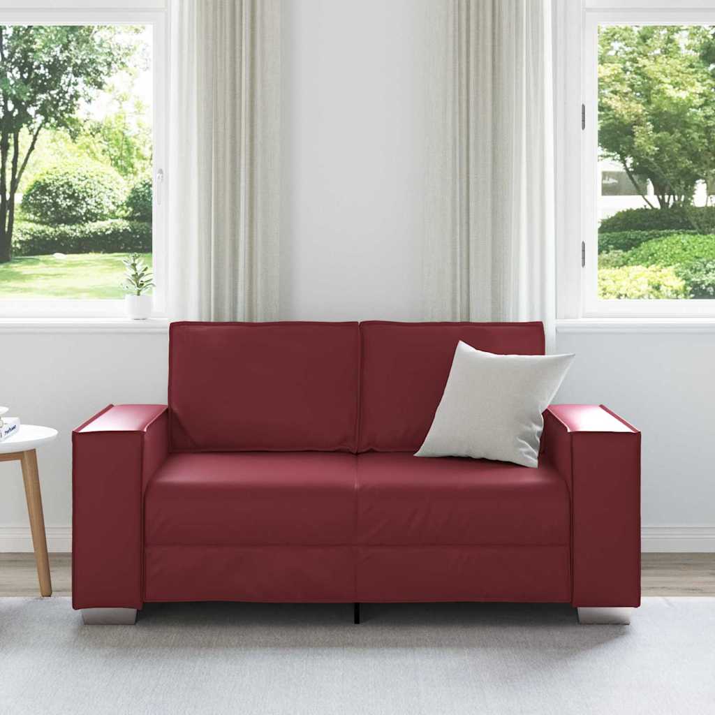 Vidaxl loveseat wijnrood 160 cm nep leer