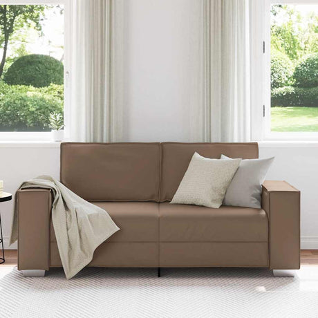 Vidaxl loveseat cappuccino 180 cm nep leer