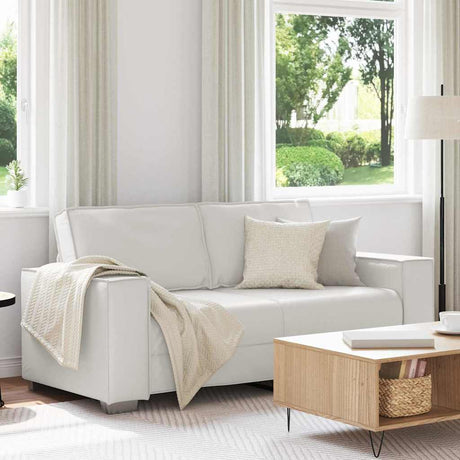 Vidaxl loveseat wit 180 cm nep leer
