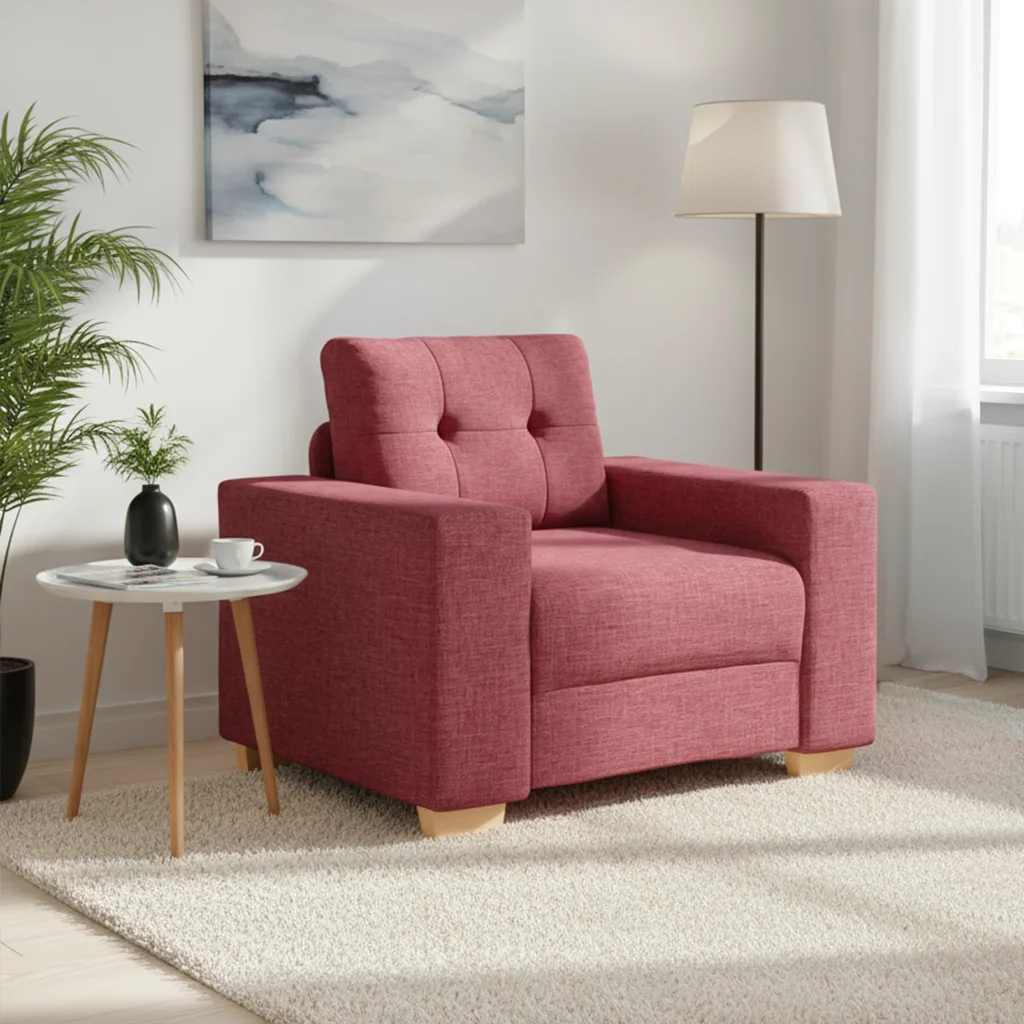 Vidaxl fauteuil wijnrood 100x78x80 cm stof