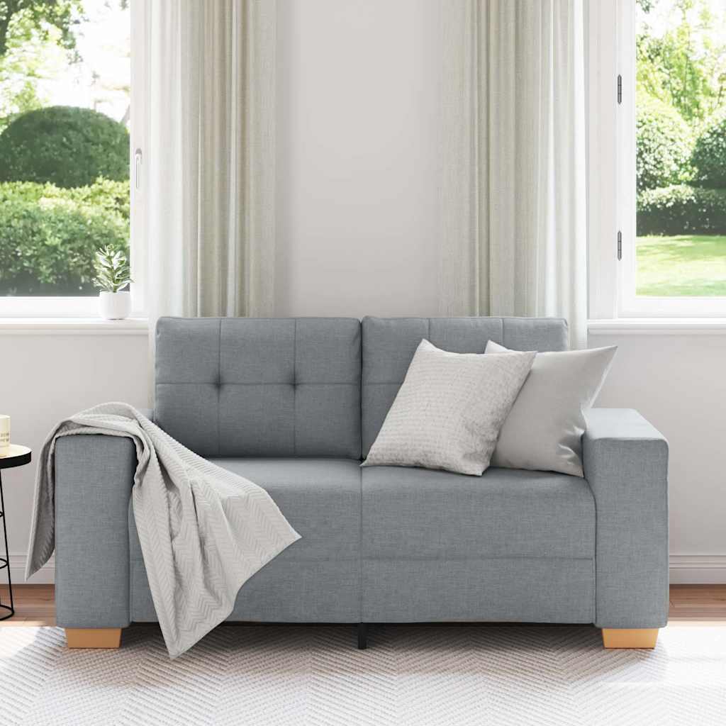 Vidaxl loveseat bank 160x77x82 cm stof lichtgrijs