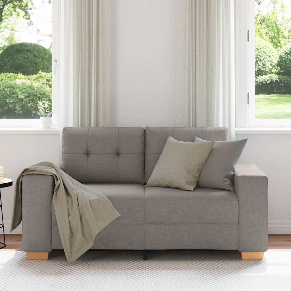 Vidaxl loveseat bank taupe 160x77x82 cm stof