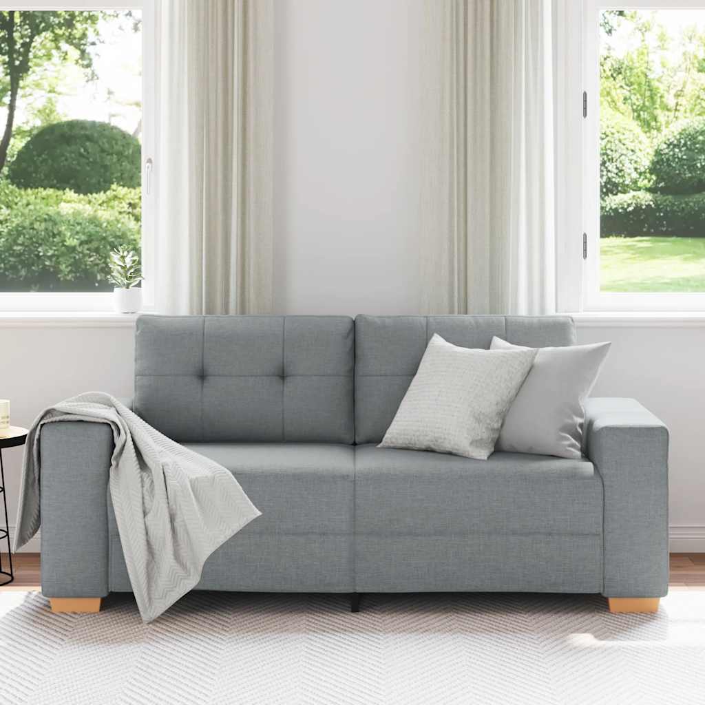 Vidaxl loveseat bank 180x77x82 cm stof lichtgrijs