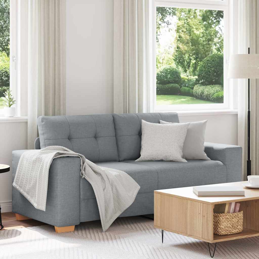 Vidaxl loveseat bank 180x77x82 cm stof lichtgrijs