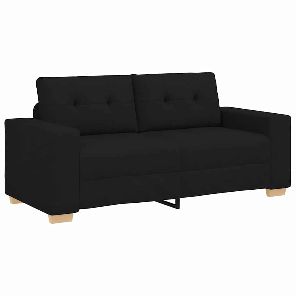 Vidaxl loveseat bank 180x77x82 cm stof zwart