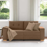 Vidaxl loveseat bank bruin 180x77x82 cm stof