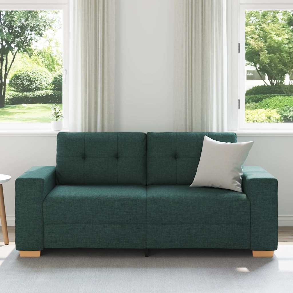 Vidaxl loveseat bank donkergroen 180x77x82 cm stof
