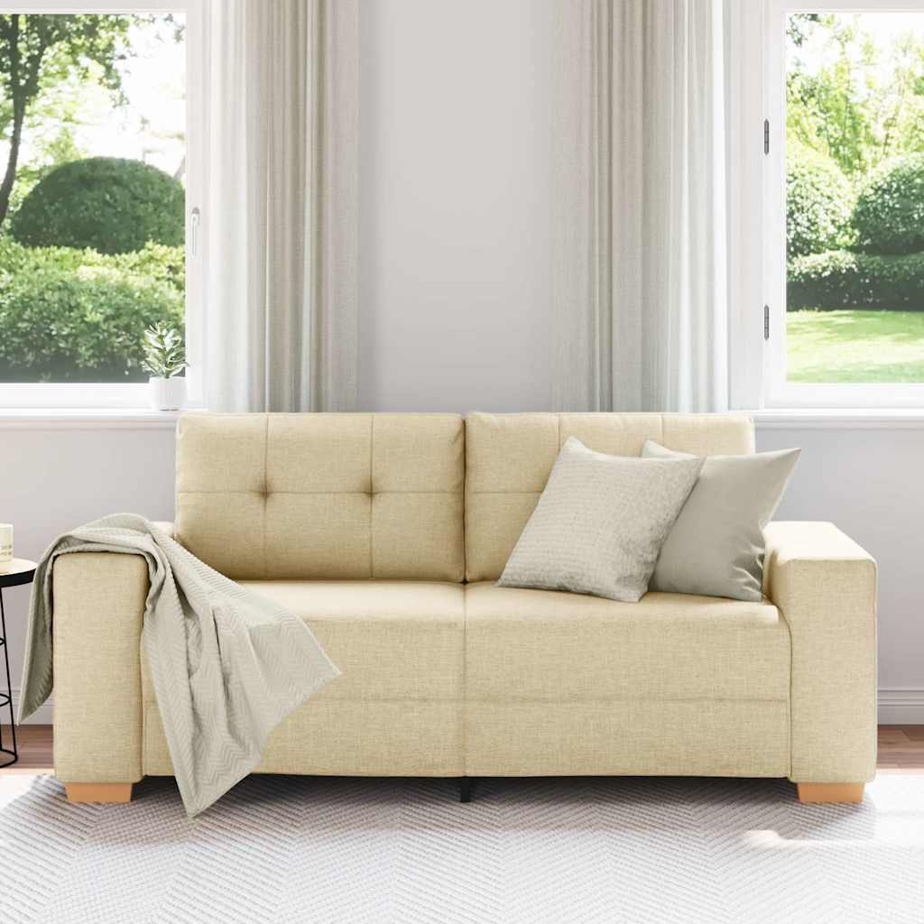 Vidaxl loveseat bank crème 180x77x82 cm stof