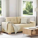 Vidaxl loveseat bank crème 180x77x82 cm stof
