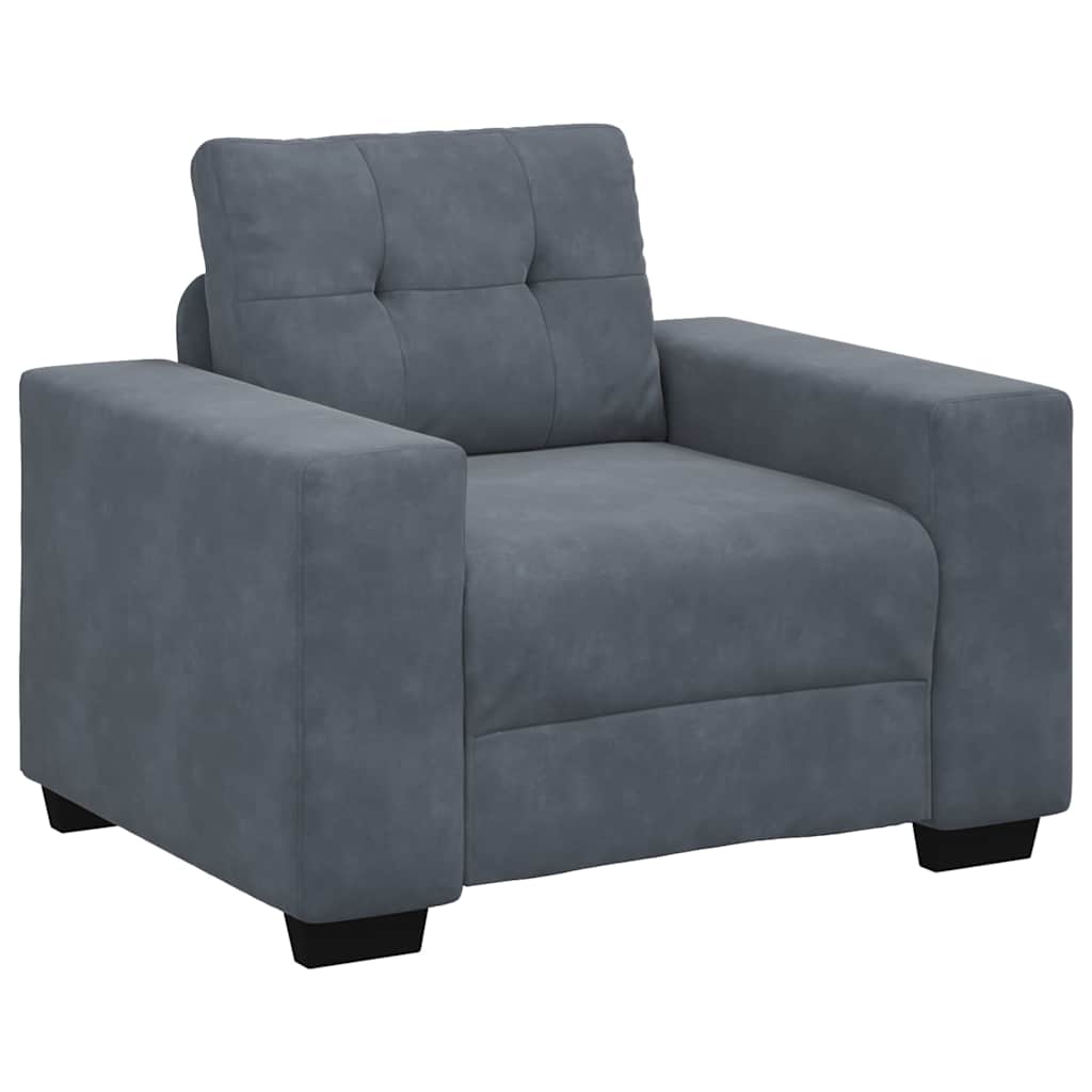 Vidaxl fauteuil 100x78x80 cm fluweel donkergrijs