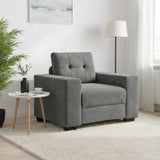 Vidaxl fauteuil 100x78x80 cm fluweel donkergrijs