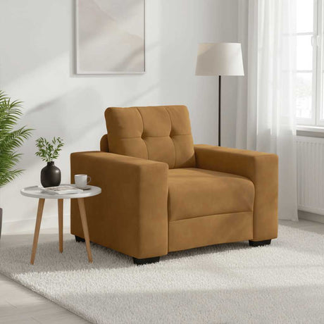 Vidaxl sofastoel bruin 100x78x80 cm fluweel