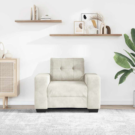 Vidaxl sofastoel crème 100x78x80 cm fluweel