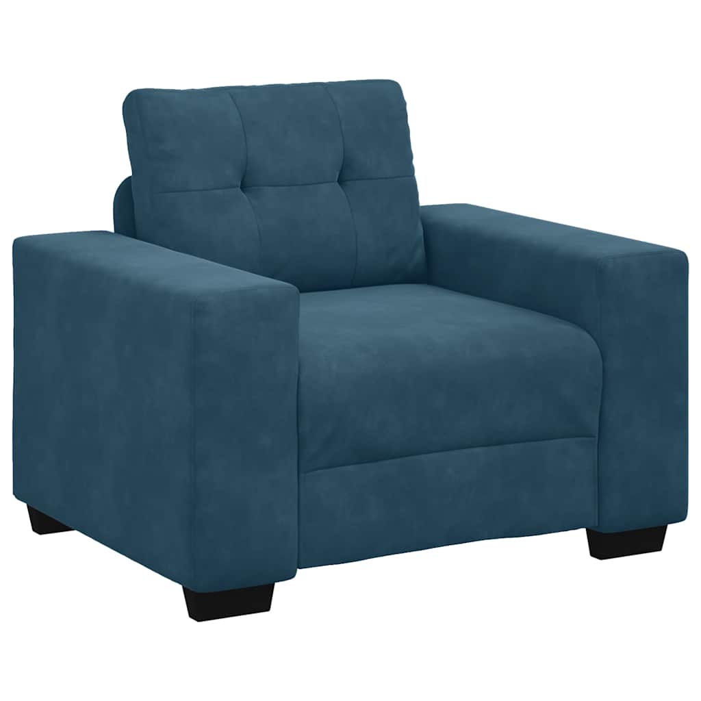 Vidaxl sofastoel blauw 100x78x80 cm fluweel