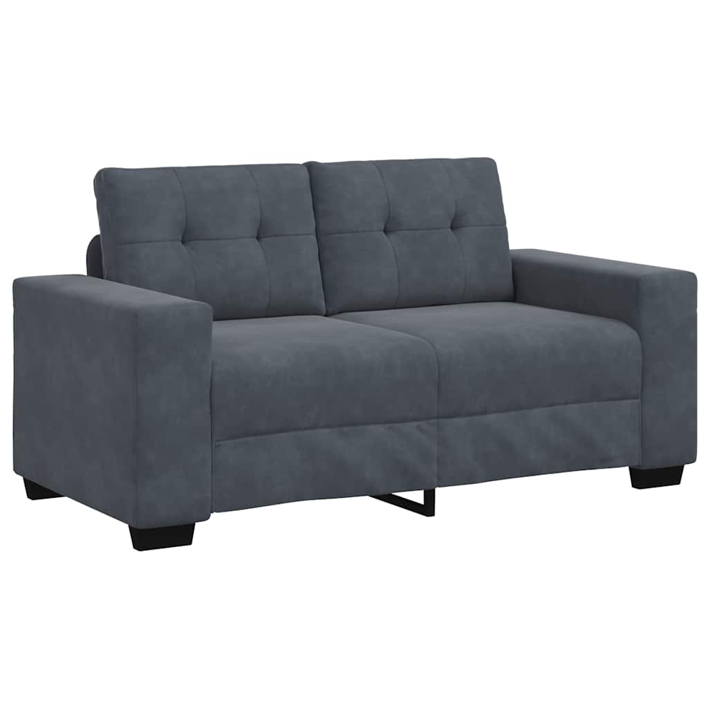 Vidaxl loveseat bank 160x77x82 cm fluweel donkergrijs