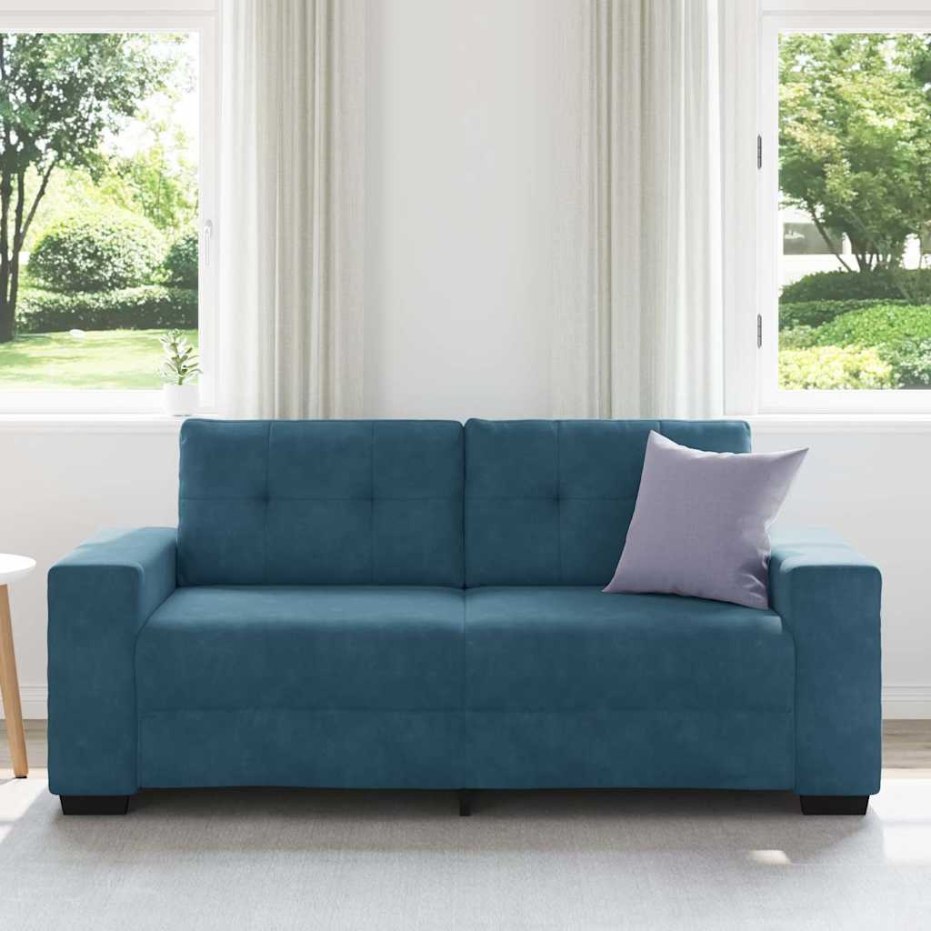 Vidaxl loveseat sofa blauw 180x77x82 cm fluweel