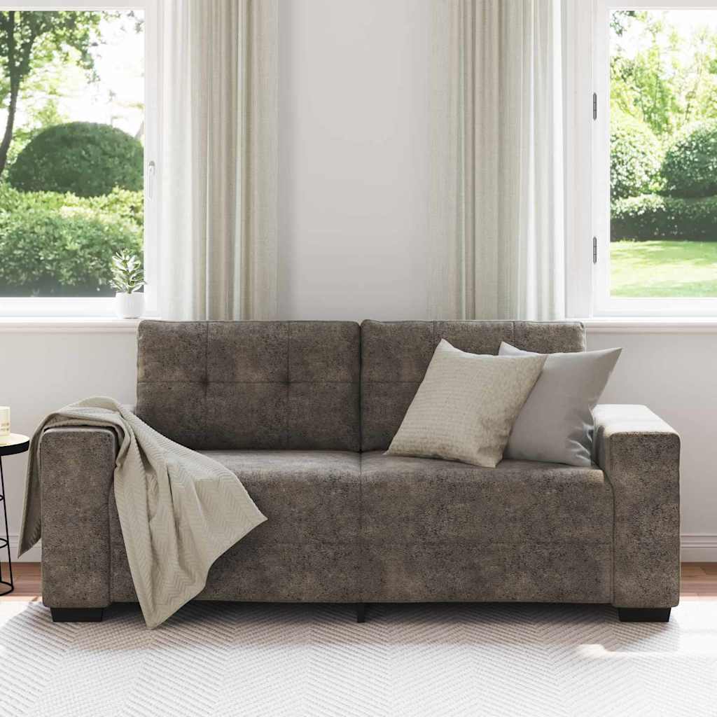 Vidaxl loveseat donkergrijs 180 cm kunst suède leer