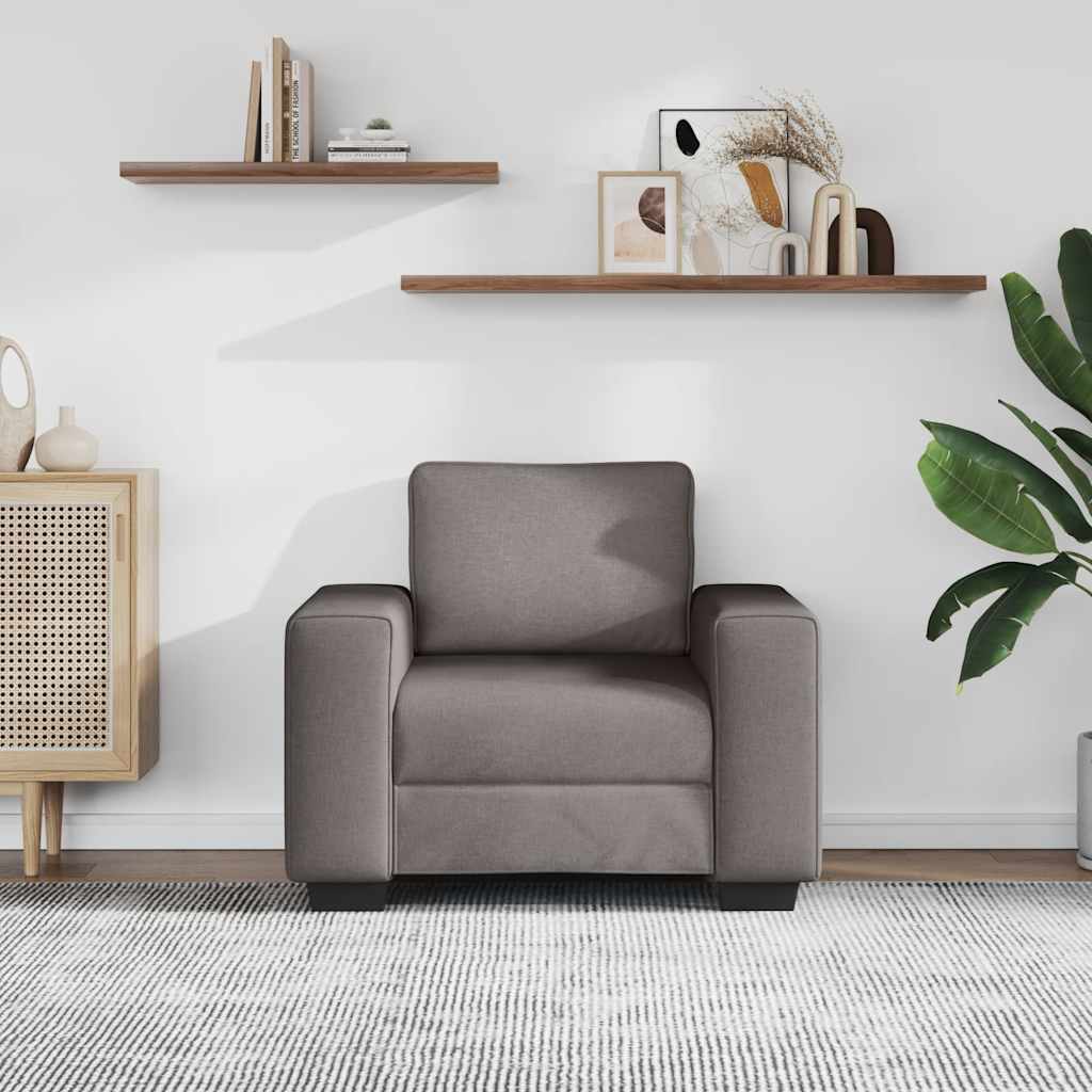 Vidaxl sofastoel taupe 100x77x82 cm stof