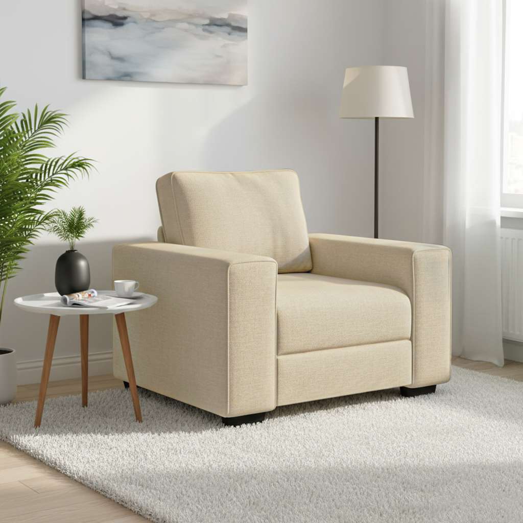 Vidaxl sofastoel crème 100x77x82 cm stof