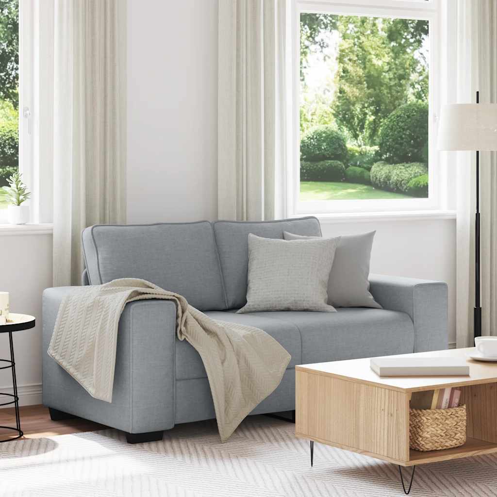 Vidaxl 2-zitsbank 160x77x82 cm stof lichtgrijs