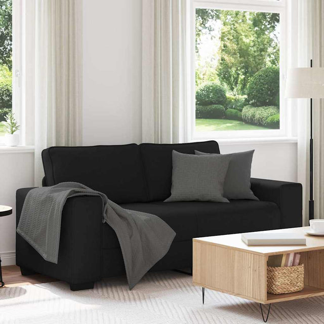 Vidaxl 2-zitsbank 180x77x82 cm stof zwart