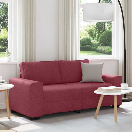 Vidaxl 2-zitsbank wijnrood 180x77x82 cm stof