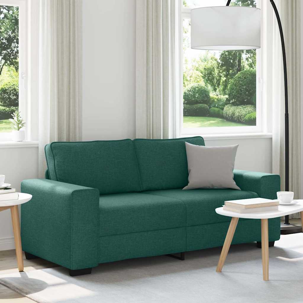 Vidaxl 2-zitsbank donkergroen 180x77x82 cm stof