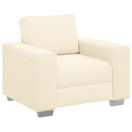 Vidaxl sofastoel crème 100x77x82 cm corduroy stof