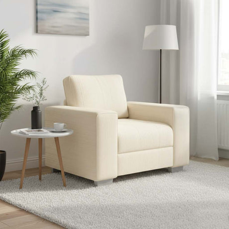Vidaxl sofastoel crème 100x77x82 cm corduroy stof