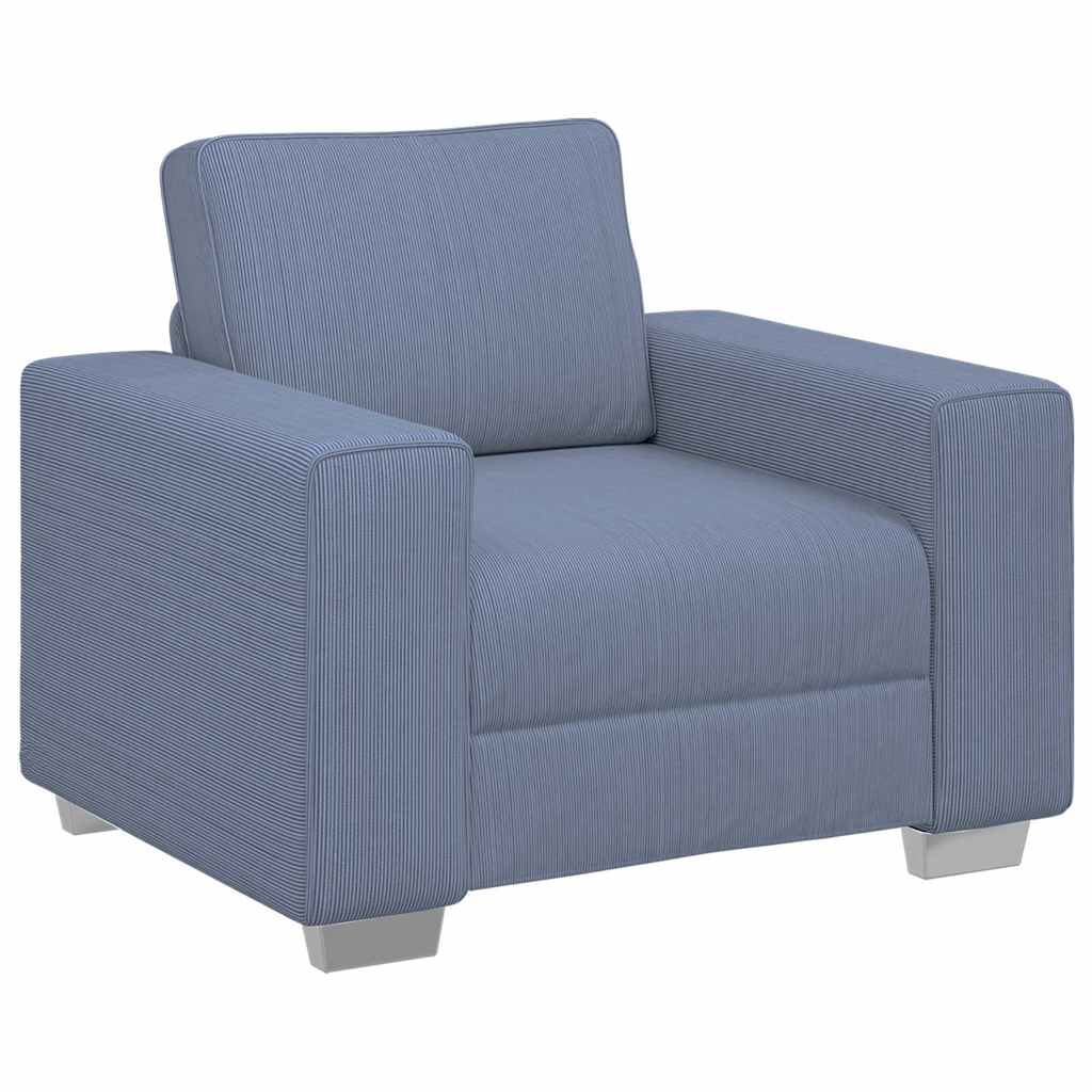 Vidaxl sofastoel blauw 100x77x82 cm corduroy stof